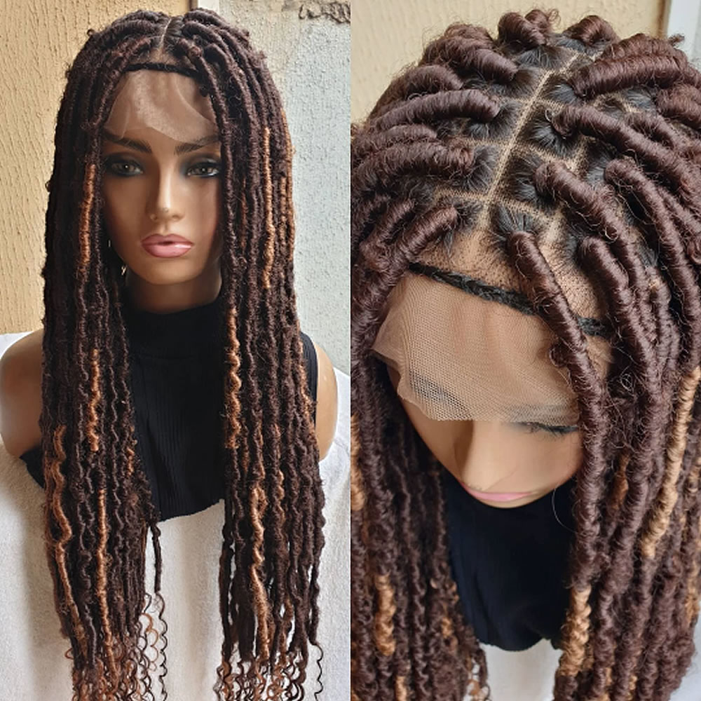 Goddess Distressed Wavy Hand Wrapped Locs