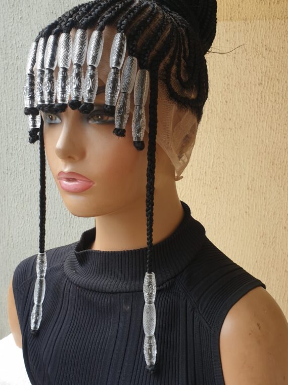 Full lace updo cornrow feedin braids 40 inches