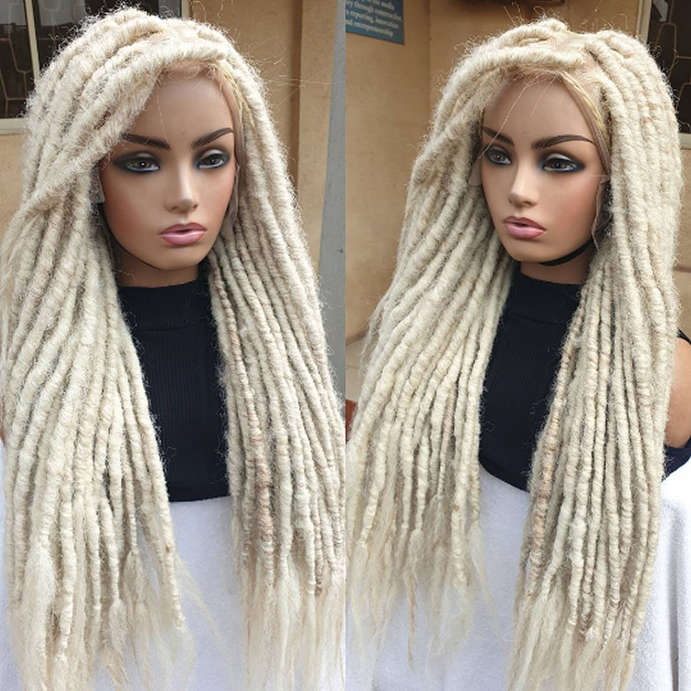 Ash Blonde Distressed Locs