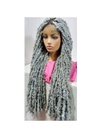 Grey Butterfly Distressed Locs