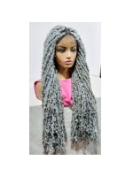 Grey Butterfly Distressed Locs