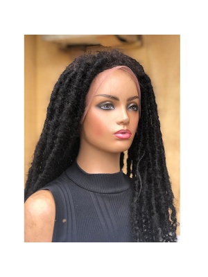 100% Human Hair Dreads Locs Wig