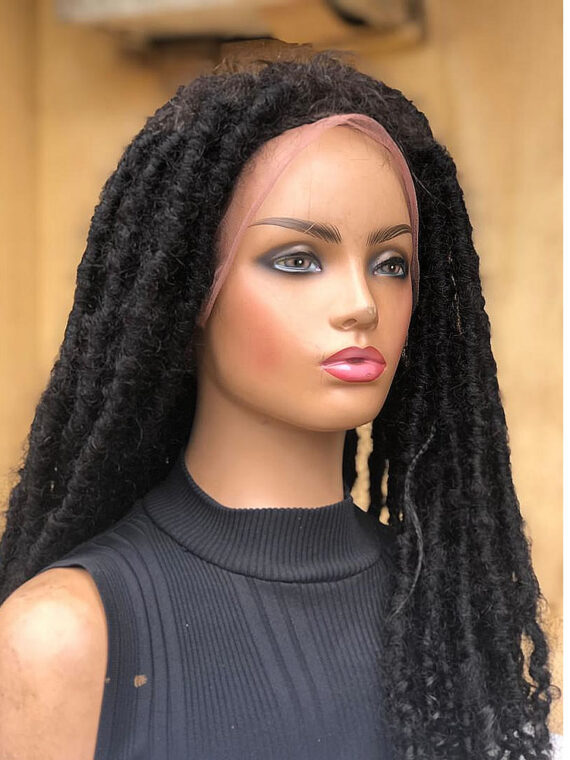 100% Human Hair Dreads Locs Wig