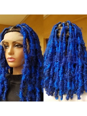 Black Bob distressed locs wig,handmade dreadloc wig, wig for Black women, butterfly locs free shipping