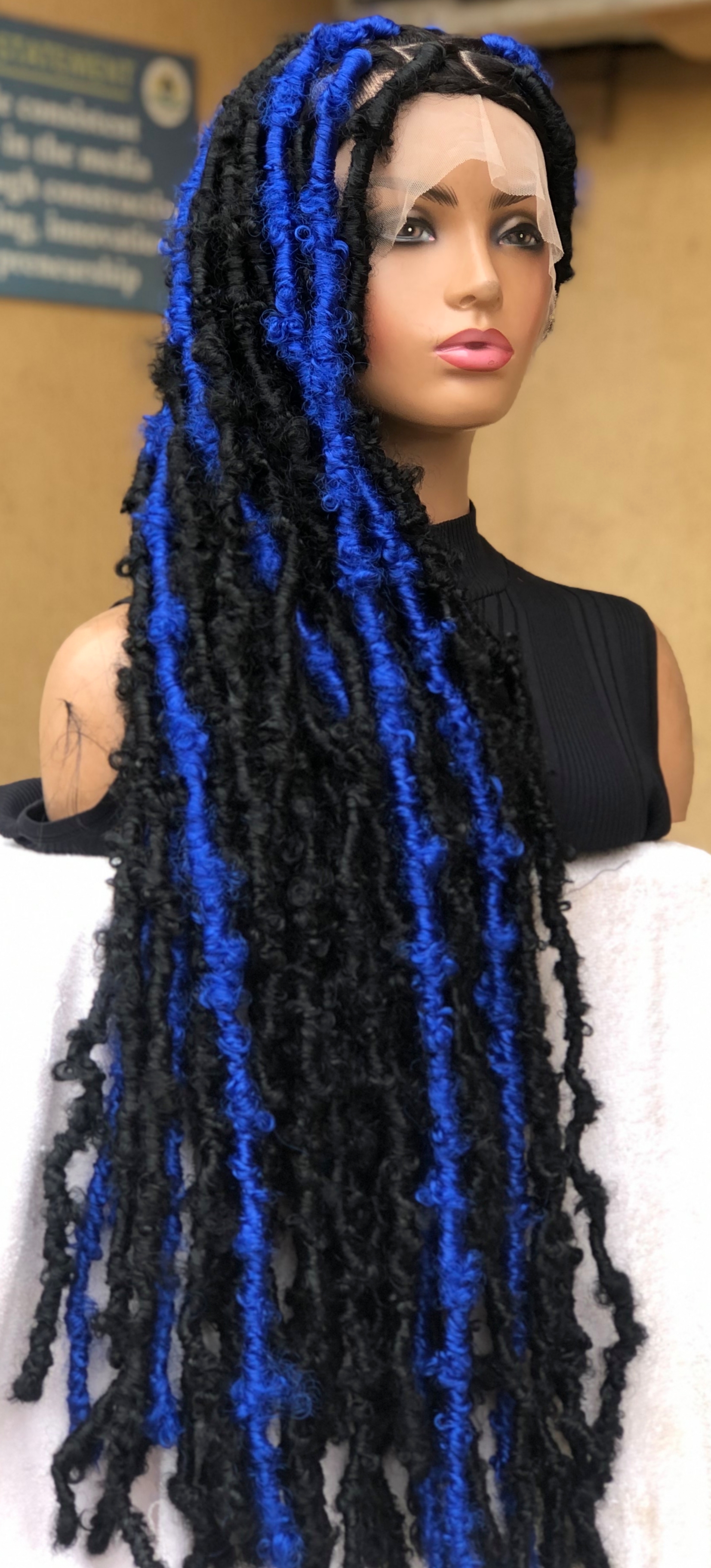 Braided Wig Buttefly Faux Locs