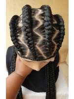 40 inches Simply Back Stitch braids Full lace cornrow wig