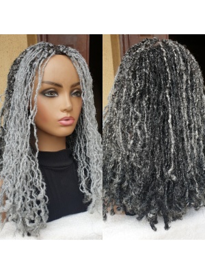 Sister Locs salt and pepper, Skinny Dreads, Dreadlocks