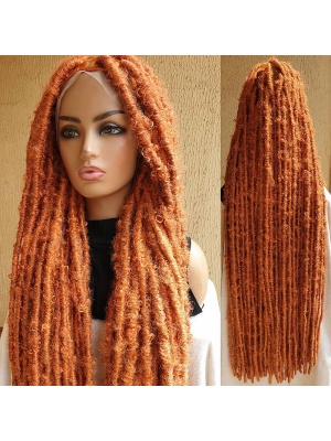 Ginger wigs, Braided wigs, Synthetic wig, Wigs with braids, Braided bob wig, Blonde braided wig, Braided lace wigs, Dreadlock wig, Reusable hair, Dread hair extension, Hair styling, Interlocked hair, Braid loc