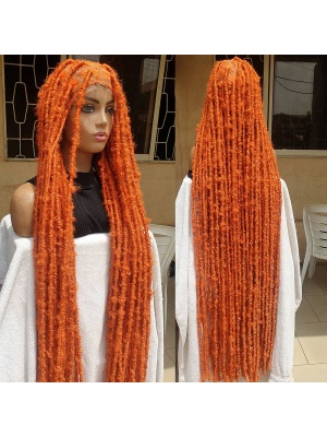 Carjun Faux Locs Wig, Bold and Trendy Long Hairpiece,40 Inches Women Locs Wig, Beautiful Braided Stylish and Durable Wig