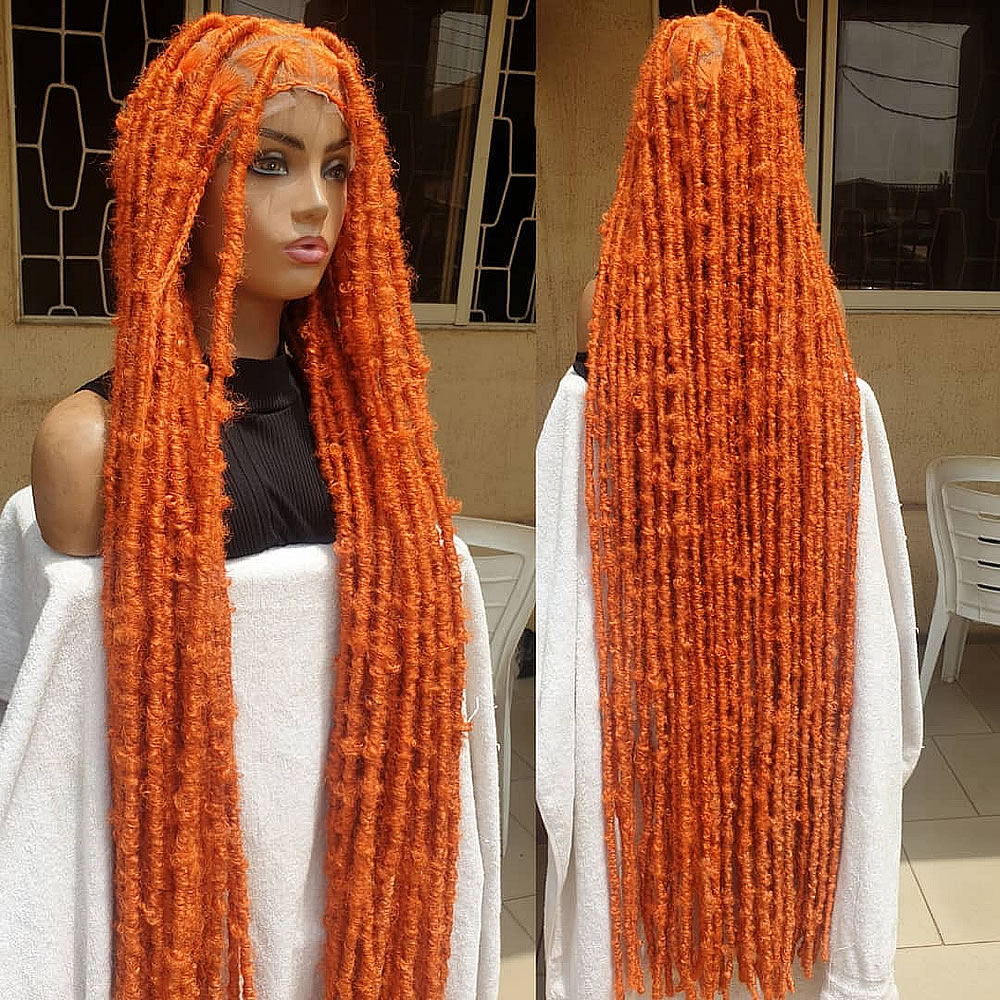 Carjun Faux Locs Wig, Bold and Trendy Long Hairpiece,40 Inches Women Locs Wig, Beautiful Braided Stylish and Durable Wig