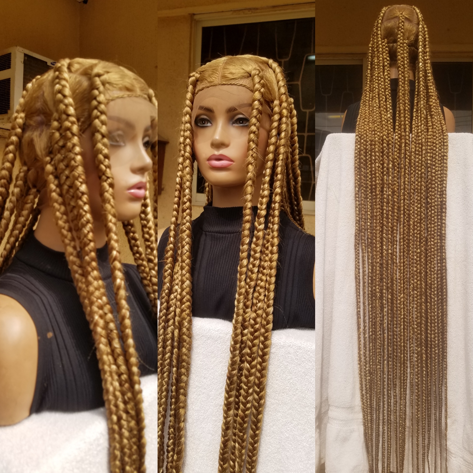 Braided Wig 60 inches Blonde Jumbo Knotless Braids