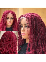 Braided Synthetic Burgundy Sisterlocs Wig