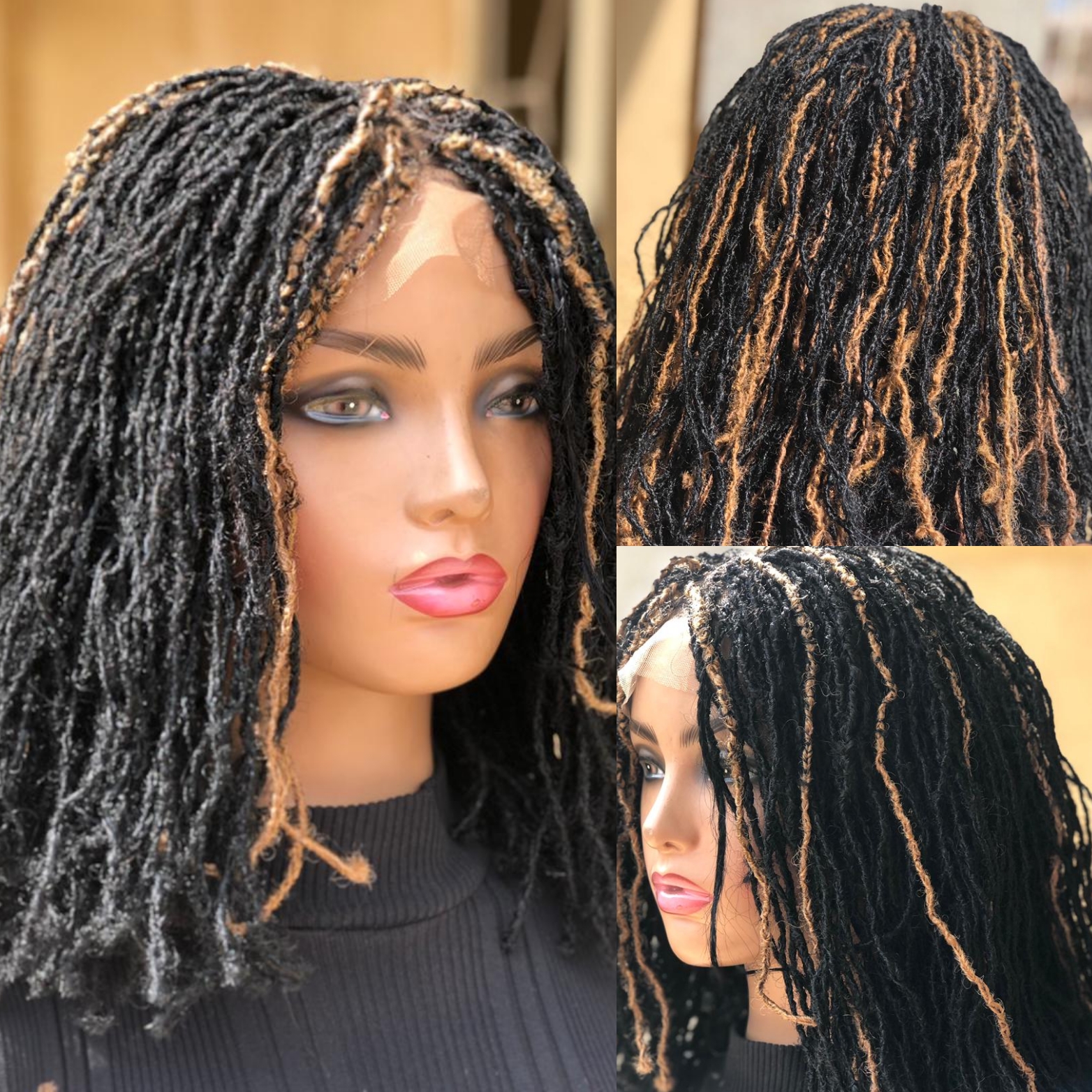 Braided Synthetic Sisterlocs Wig