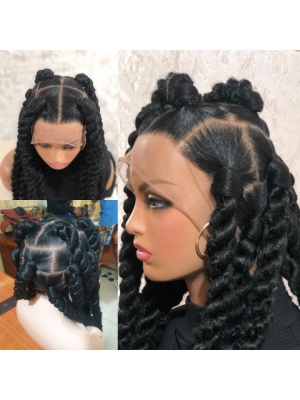 Braided Jumbo Havana Twist on full lace wig 34inches