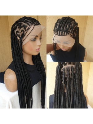 Stylish Braided Lace Wig,Cornrow Wig, Unique Summer Look