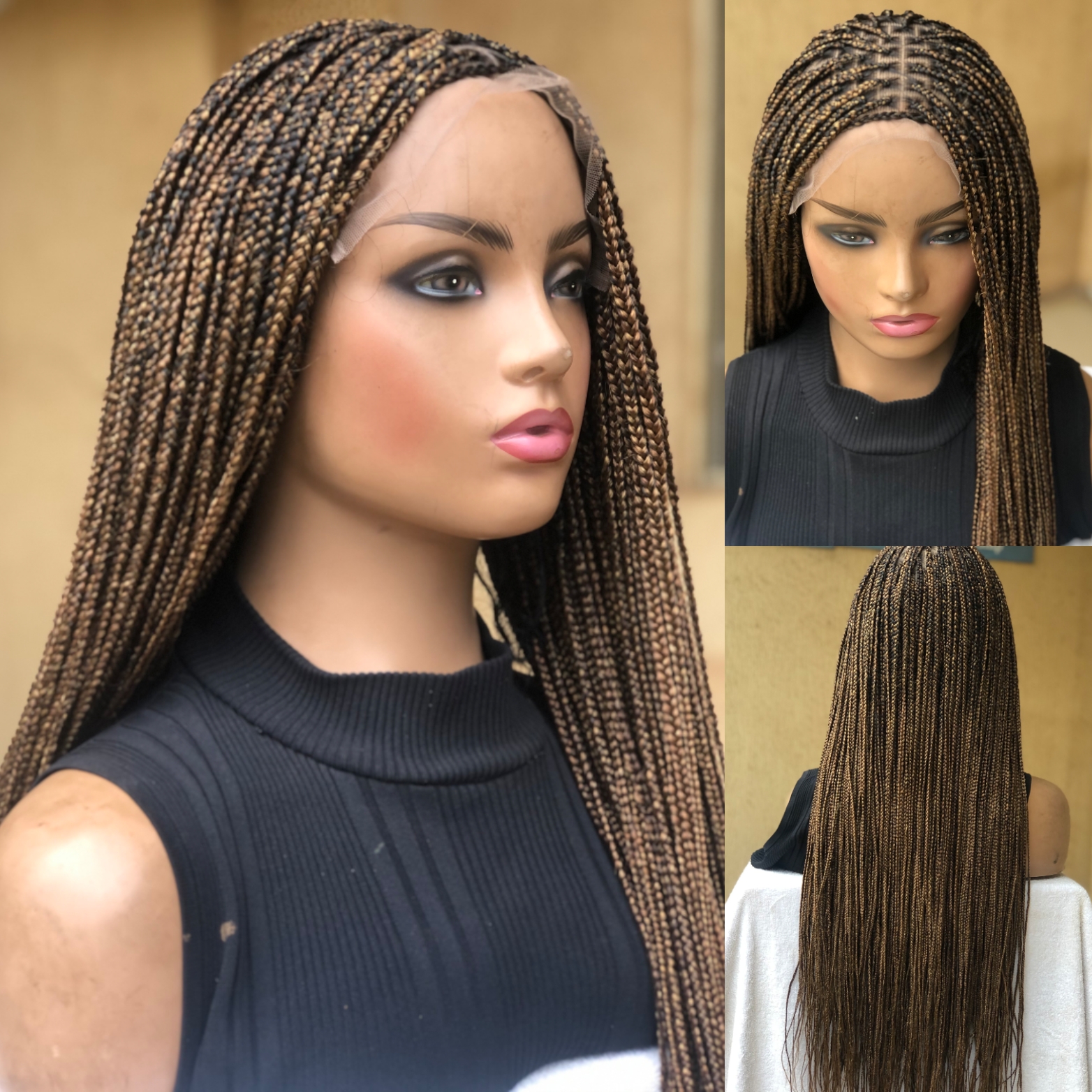 30 inches 8x8 closure ready to ship knotless box braids