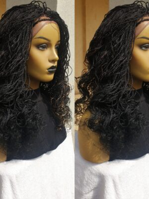 Braided Wig, Crinkled Skinny Senegalese Twist