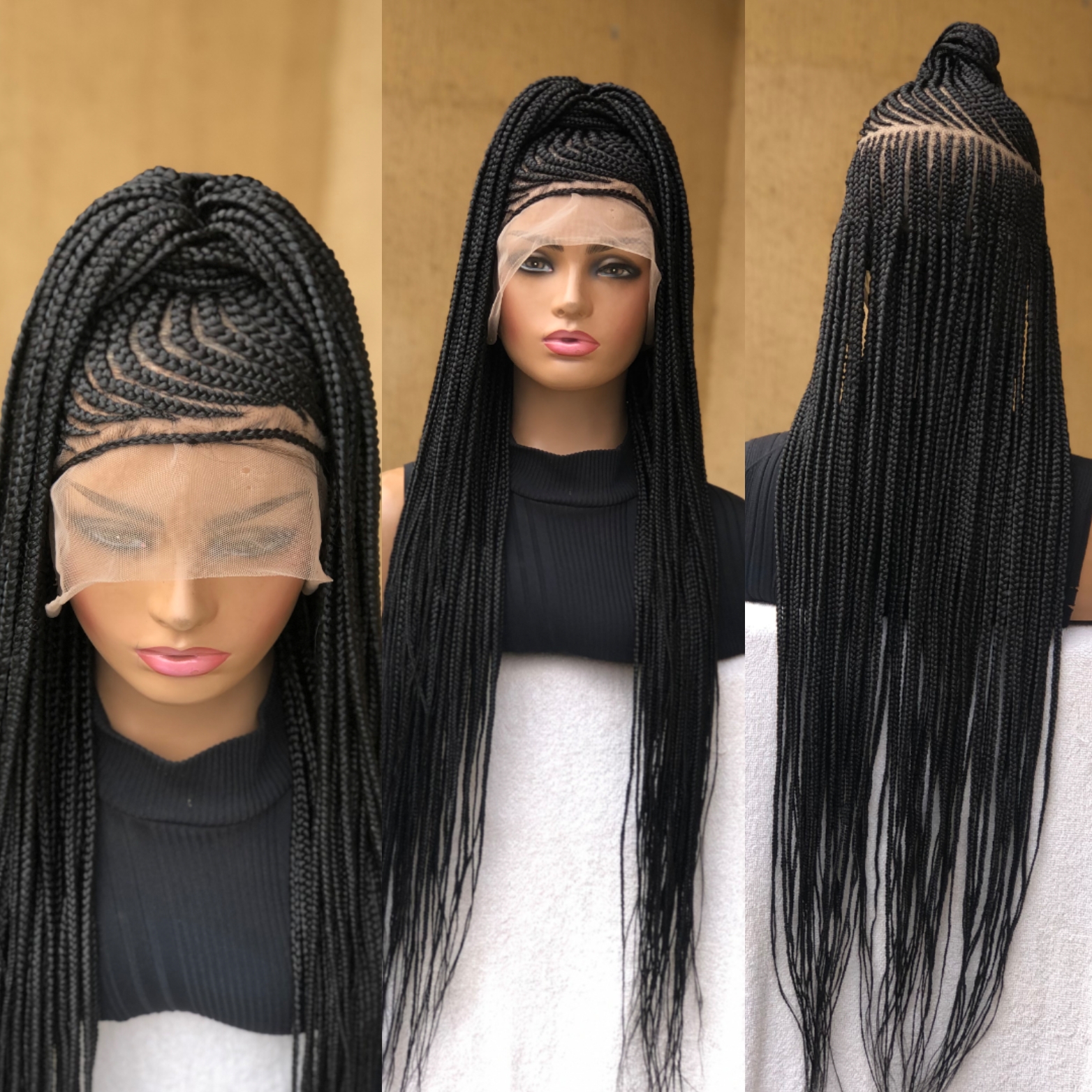 Stylish Braided Lace Wig, Unique Summer Look