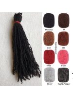Human Hair Skinny Dread Locs Extension 16inches 150 Strands