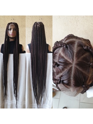 Braided Wig Jumbo Knotless Triangle Part Braids 40 inches