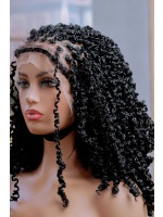 Braided Synthetic Spring Twist,lace wig,Glueless  wig