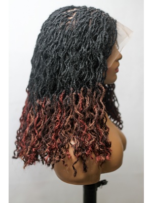 Skinny Locs, Sister Locs Ombre Full lace Wig