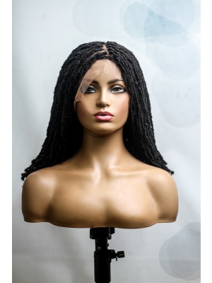 Human Hair Skinny Dread Locs, Sister locks Full Lace Wig,16inches