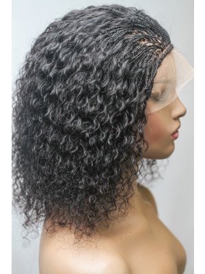 Human Hair Skinny Braids, Full Lace Wig