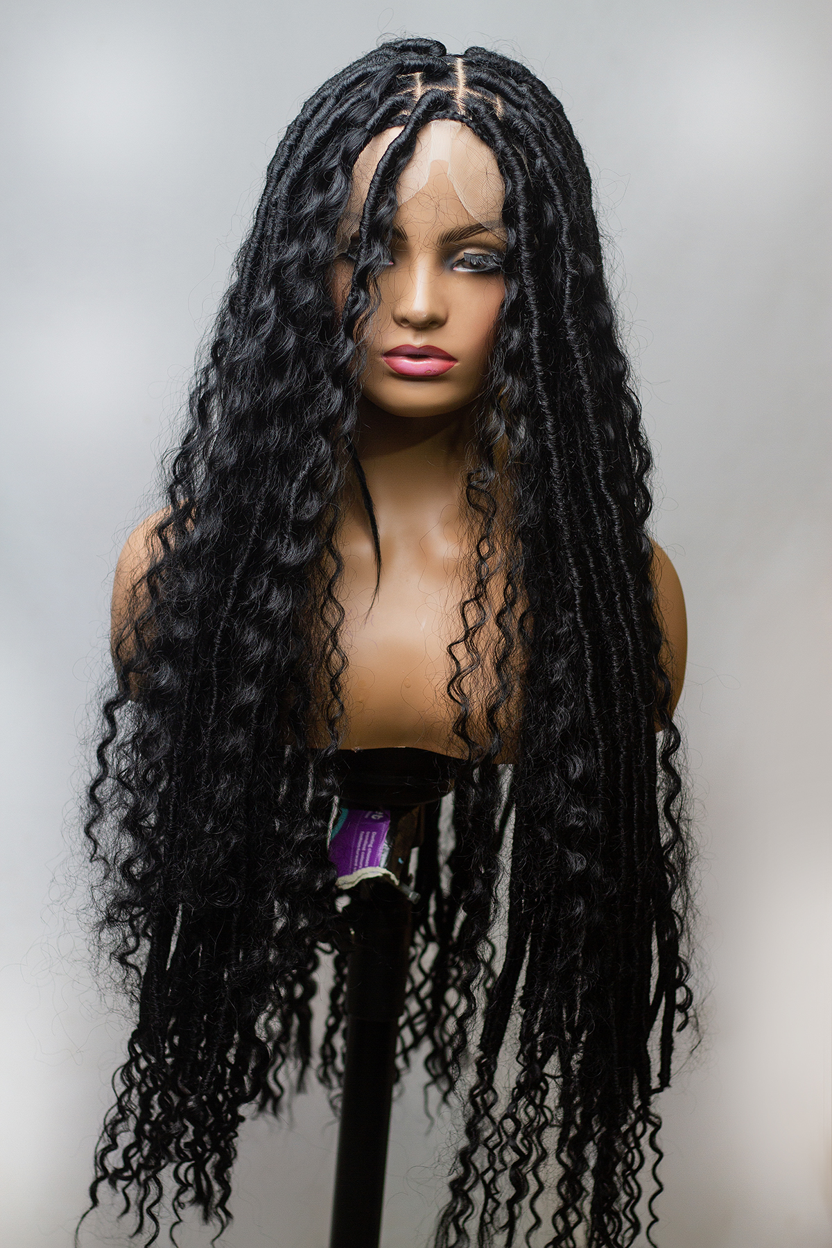 Braided Synthetic Boho Locs,lace wig,Glueless  wig