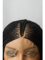 Guess lace wig, Fulani Cornrows with Single Braids
