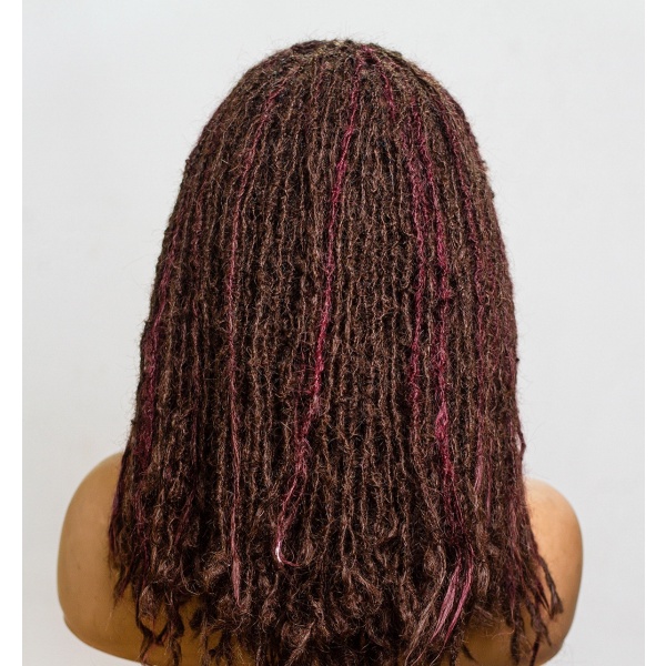 100% Human Hair Sister Locs full lace Wig