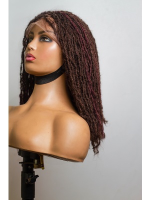 100% Human Hair Sister Locs full lace Wig