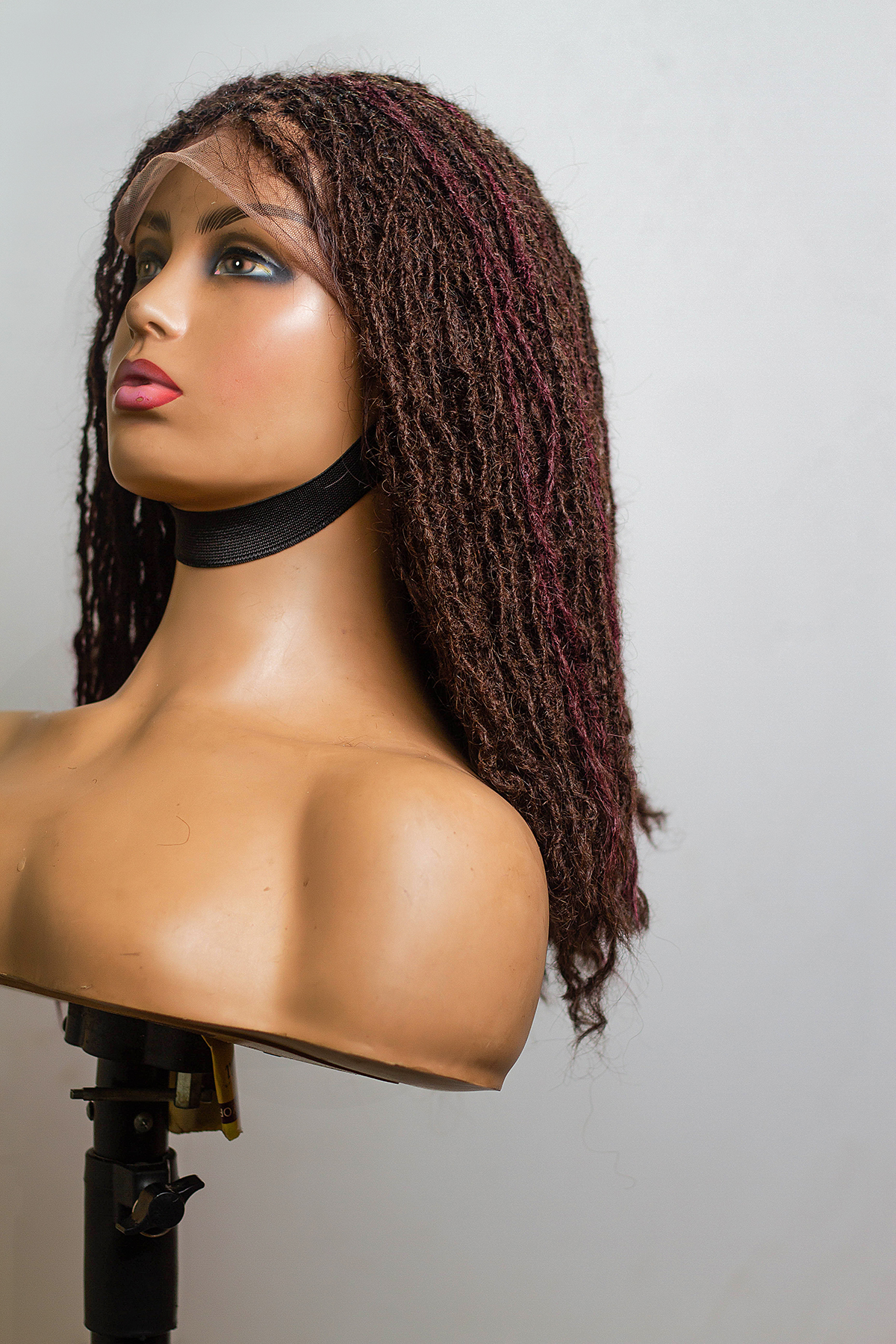 100% Human Hair Sister Locs full lace Wig