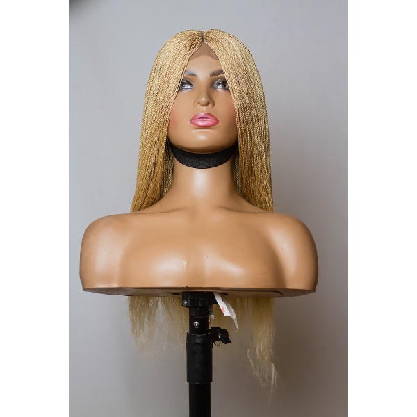 Platinum Blonde Micro Twist ,613 Blonde lace Wig