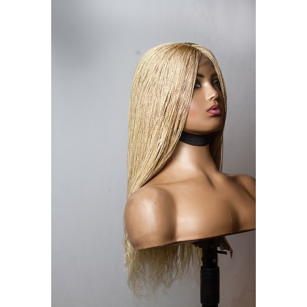 Platinum Blonde Micro Twist ,613 Blonde lace Wig