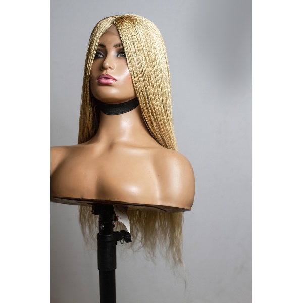 Platinum Blonde Micro Twist ,613 Blonde lace Wig