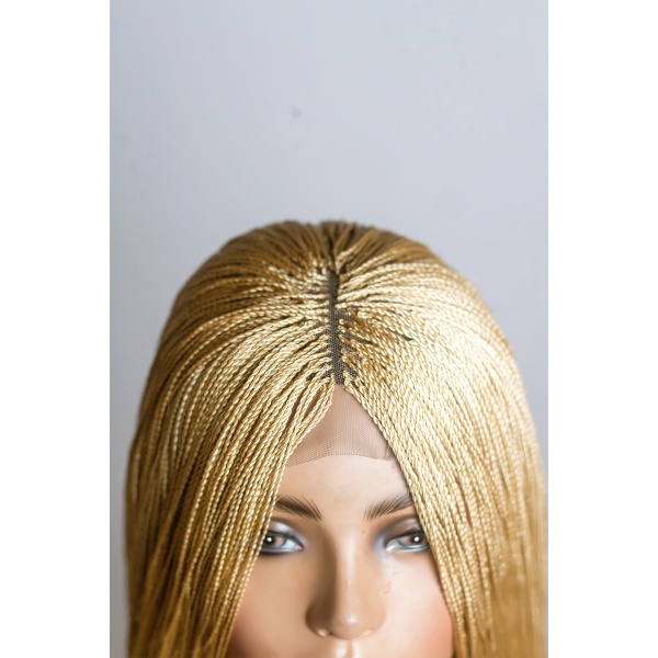 Platinum Blonde Micro Twist ,613 Blonde lace Wig