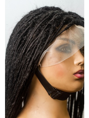 Black Synthetic Dreadlocks, Faux locs, Full lace, 30 inches