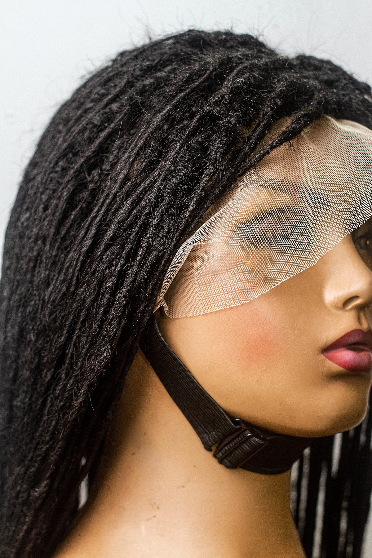 Black Synthetic Dreadlocks, Faux locs, Full lace, 30 inches