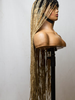 Ash Blonde Synthetic Dread Locks, Faux Locs Full lace, 30 inches