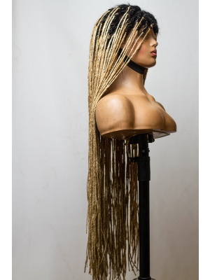 Ash Blonde Synthetic Dread Locks, Faux Locs Full lace, 30 inches