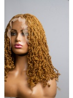 Honey Blonde Synthetic Spring Twist, lace wig, Glueless wig