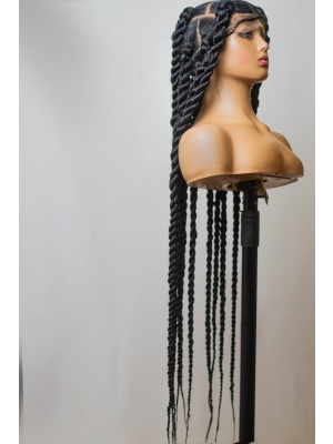 Braided Wig, 42 Inches Knotless Jumbo Twist on Full lace.