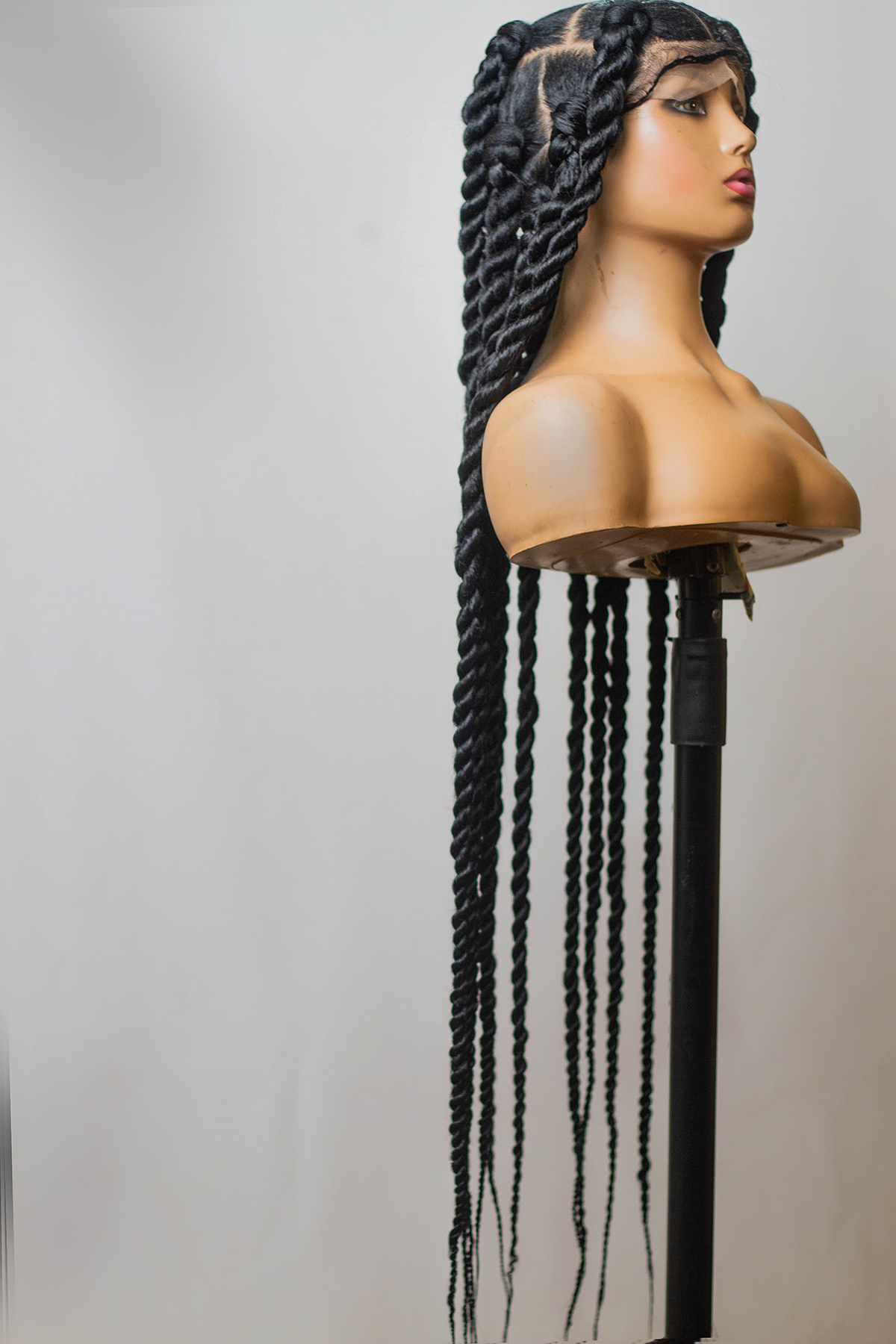 Braided Wig, 42 Inches Knotless Jumbo Twist on Full lace.