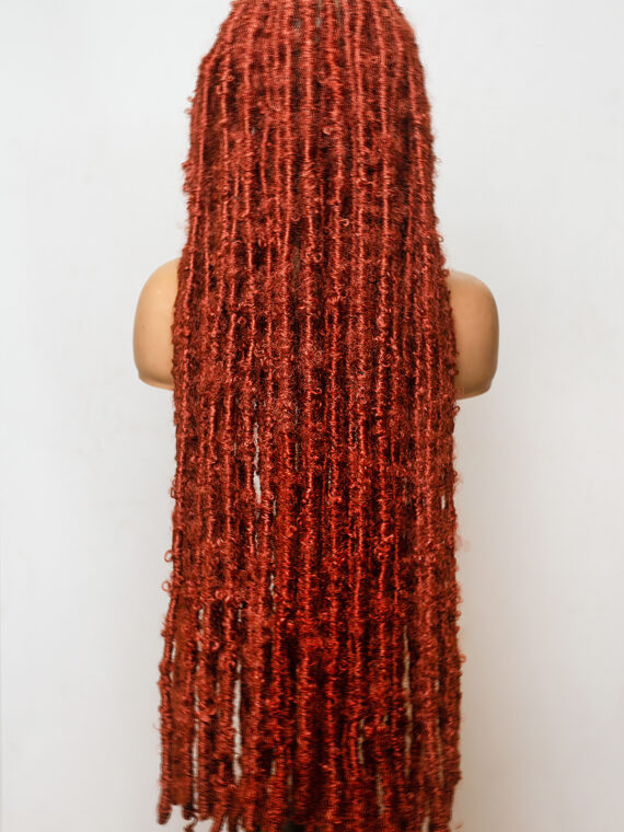 Ginger Butterfly locs with Fringe, Destressed locs