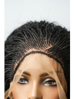 100% Human Hair Goddess Micro Braids Wig , Full lace 12/14 inches