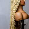 613 Platinium Blonde Braided Synthetic Boho Locs, Full lace wig,Glueless  wig, 30 inches