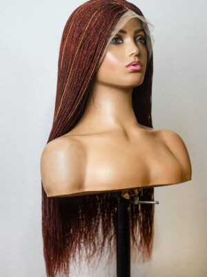Arburn and blonde Highlight, Skinny Twist,Micro Braids, Full Lace 26 Inches