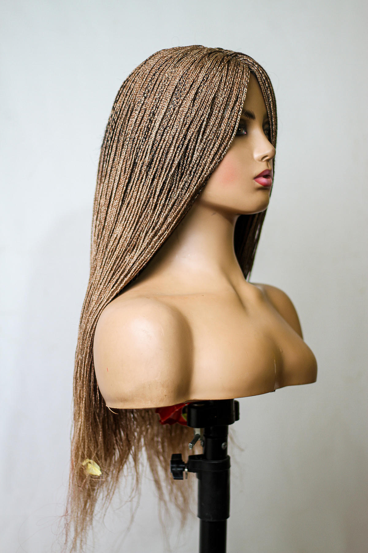 Light Aurbun and 60 Mix Braided Wig,Skinny Box Braids, Closure Wig