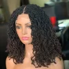 Ombre Crinkled Sisterlocs wig, Ombre 33 Sisterlocs, gluess lace wig SisterLocs ombre Dark Brown wig